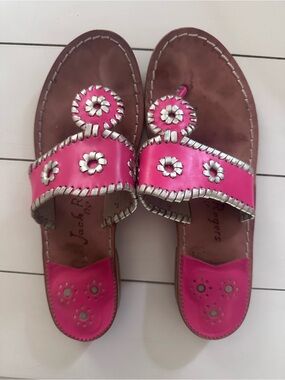 Jack Rogers Pink & Silver Sandals